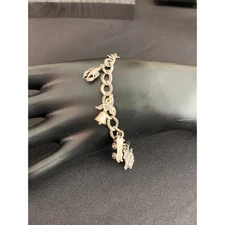 Vintage Sterling Charm Bracelet 6.5" JMF Glee Club Roadrunner Japan 17.68g