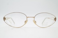 Vintage Glasses EBM 1310 Gold Plated 23 Ct. Silver Bronze Oval Glasses Frame