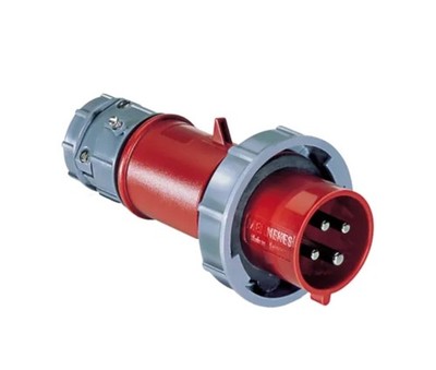 Mennekes ME 430P7W Pin and Sleeve Watertight Plug 30A 3 Pole 4 Wire 480Vac New 