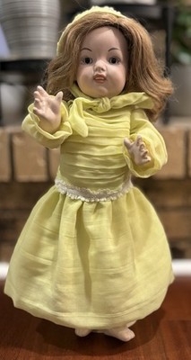Vintage 1975 Reproduction Bisque Composition Doll K&R Halbig Mold 121 Seeley 18 