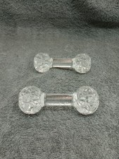 Crystal Barbell Shape Knife Rests Star Burst Pattern 
