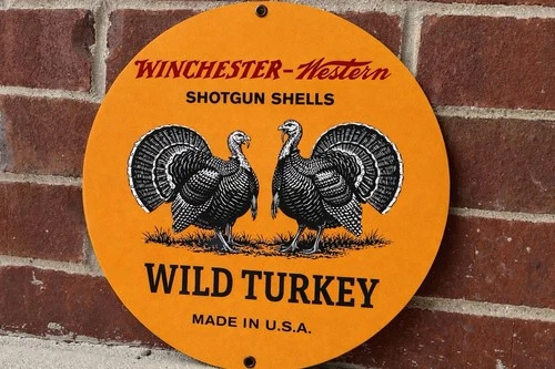 Winchester Western Ammunition Hunting Gun Vintage Style  Metal Sign Wild Turkey