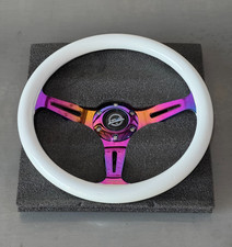 Sale Nrg 350mm Racing Steering Wheel White Wood Grain Neo 3-spoke Center