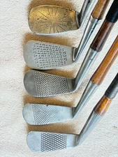 5 FANCY FACE IRONS, Hickory Golf Clubs, BUY SEPERATELY......33%  OFF SALE