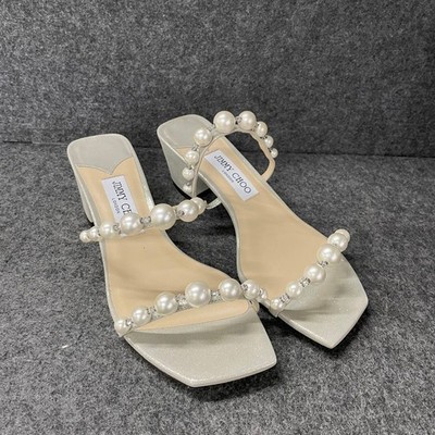早い者勝ち！JIMMY CHOO HYA45 パールサンダル 38 早い者勝ち！JIMMY