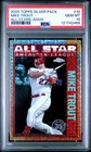 2025 Topps #90ASC-10 Mike Trout All-Stars Aqua Refractors #/199 PSA 10 GEM MT