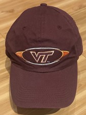 Virginia Tech VT Hokies Hat Strapback Maroon Head To Toe Cap NCAA