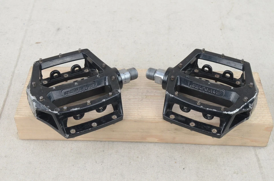 Redline LU-313 Alloy Platform Flat Bicycle Pedals 9/16" Black MTB BMX Vintage - Image 1 of 4