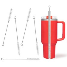 Cleaning Brushes for Reusable Drinking Straws, Set of 5, Standard, white0001