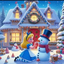 Alice In Wonderland Diamond Art/painting 40x40 Round Drill