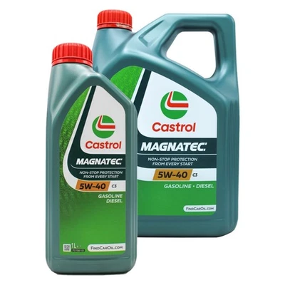 Castrol Magnatec 5W40 C3 5L Huile Moteur - Fiat 9.55535-S2 BMW LL-04 API SN PLUS - Photo 1/4