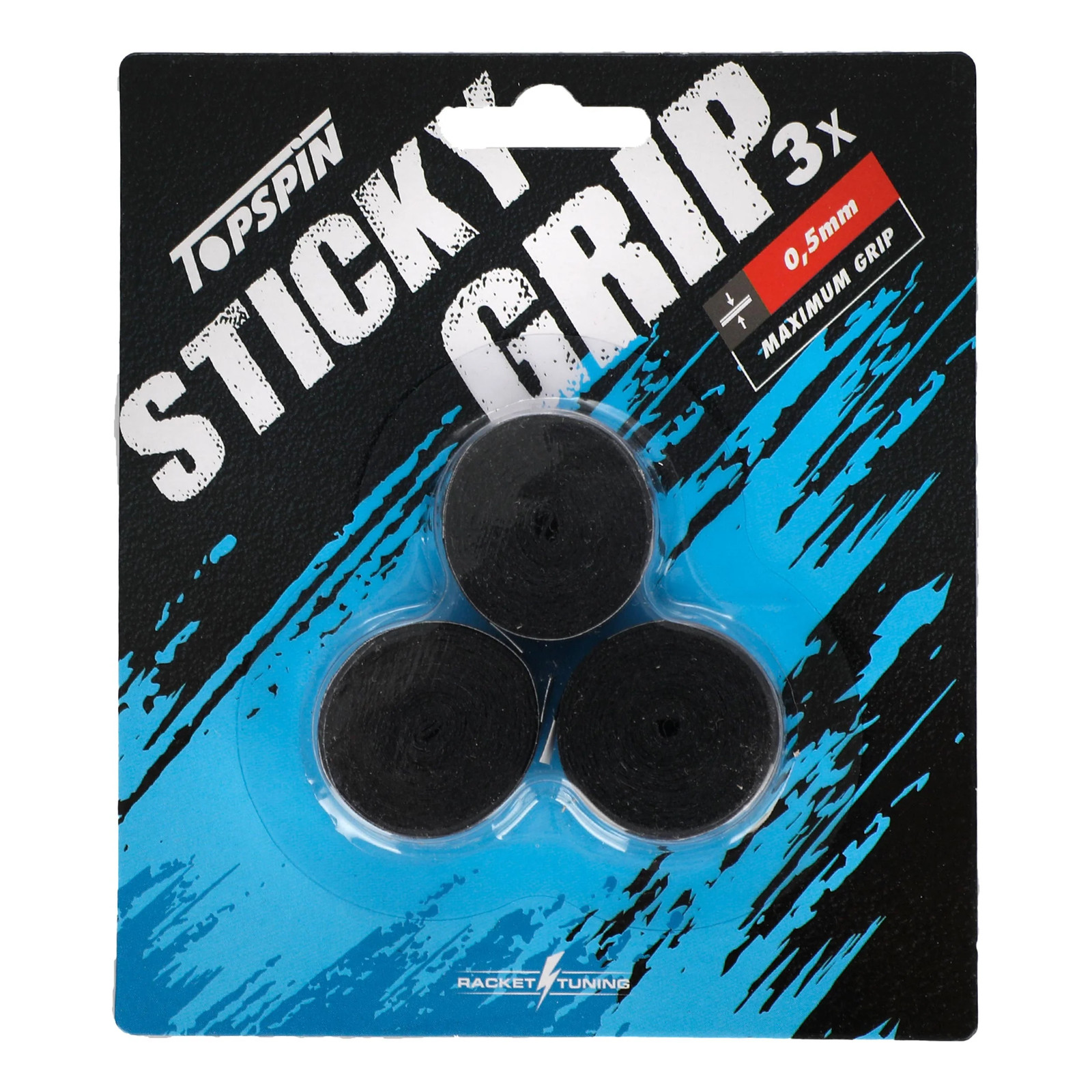 Topspin Sticky Grip 3er Tennisovergrip schwarz 2190₽