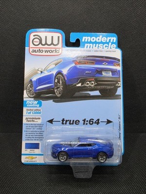 オートワールド　2018　シボレー　カマロ　ZL1　1/64　青 Autoworld 2018 Chevrolet Camaro Zl1 1/64 Diecast Model Car Blue | eBay