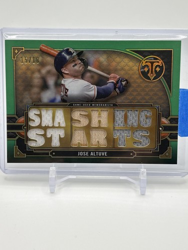 JOSE ALTUVE 15/18 Game USED 2022 Topps Triple Threads Jersey Bat RELIC Patch