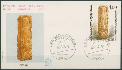 France 1984 Film Award César Bronze Sculpture 2425 FDC (X62146)