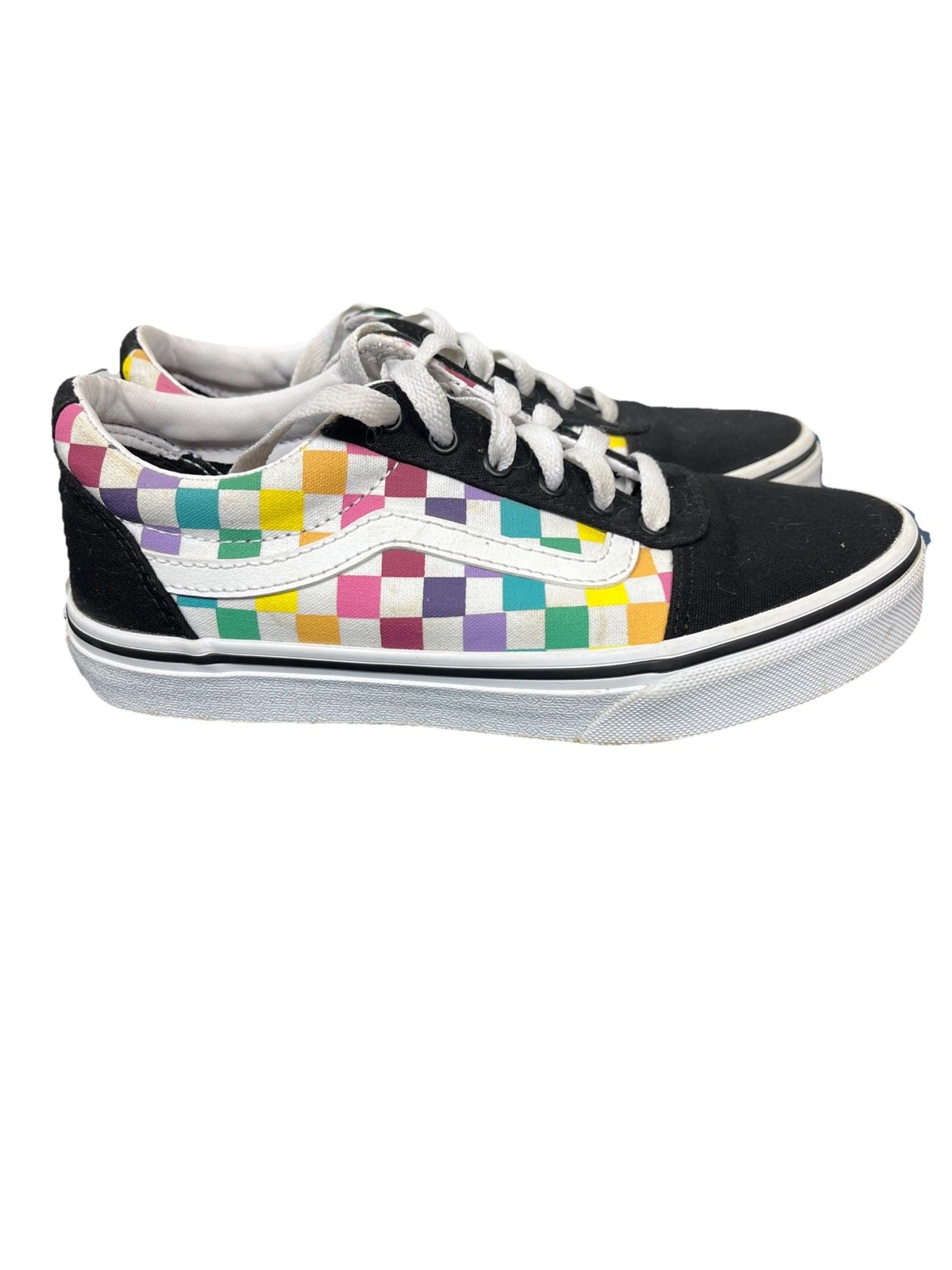 Scarpa da skate bassa Vans Ward arcobaleno a scacchi festa donna missy 3