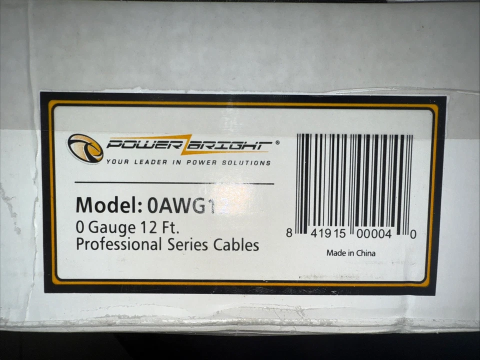 0 AWG 12ft High Amp Pure Copper Battery Cable Professional Series 0 Gauge - Image 2 of 2