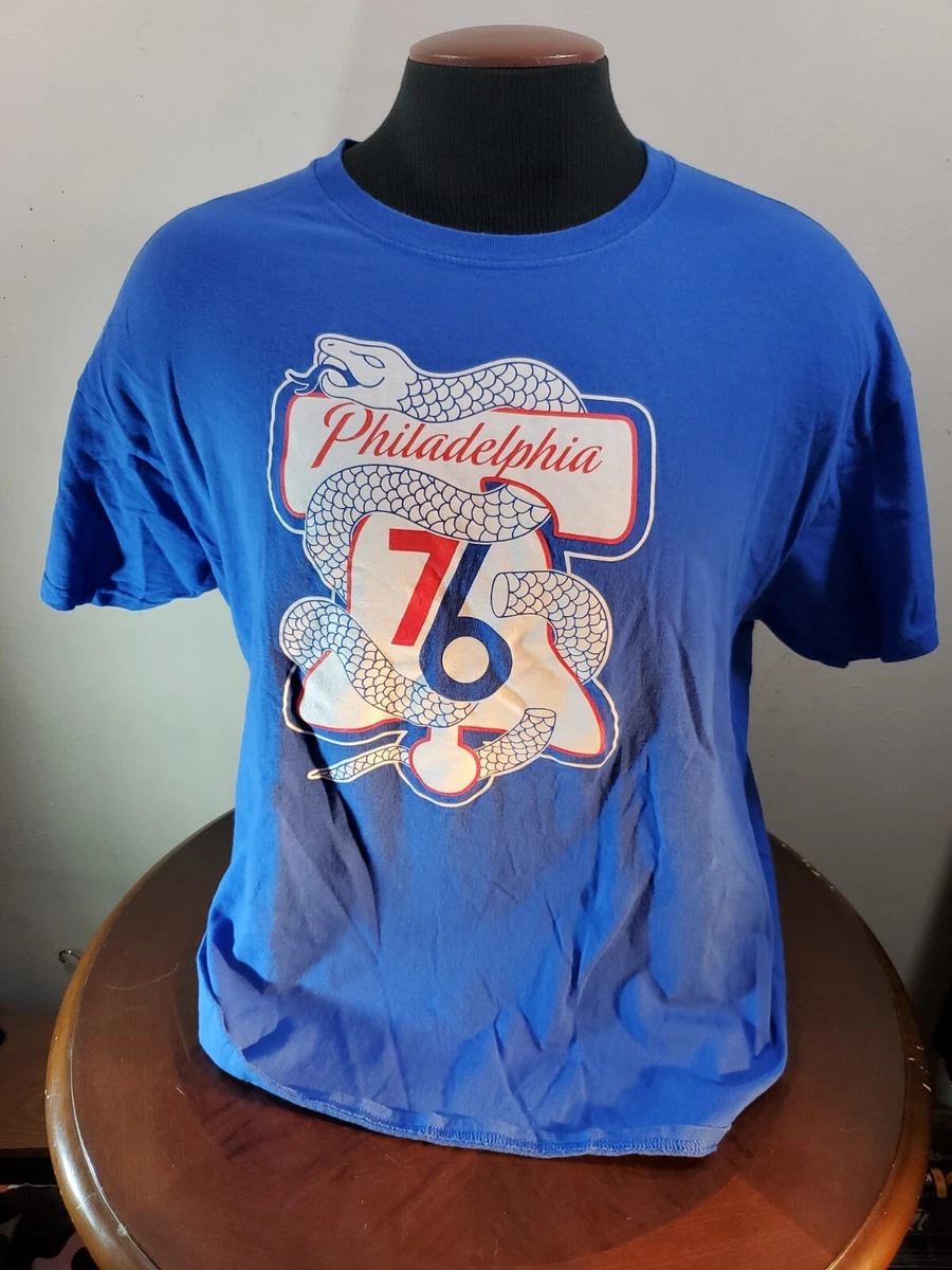 Philadelphia 76ers Tshirt Mens XL MULTICOLOR Xfinity Gildan Cotton