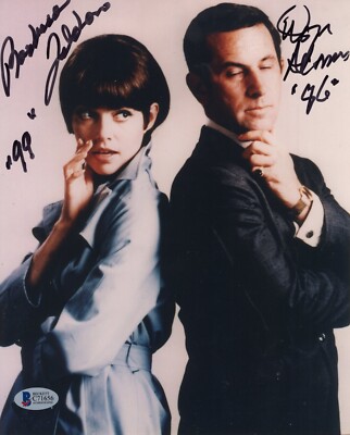 Get Smart Comedy 8x10 Foto signiert von Don Adams & Barbara Feldon + Beckett Echtheitszertifikat
