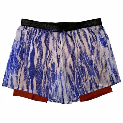 (MEN'S LARGE) NIKE Flex Stride Wild Run 2-In-1 Shorts DA1150-057 Ghost/Blue L