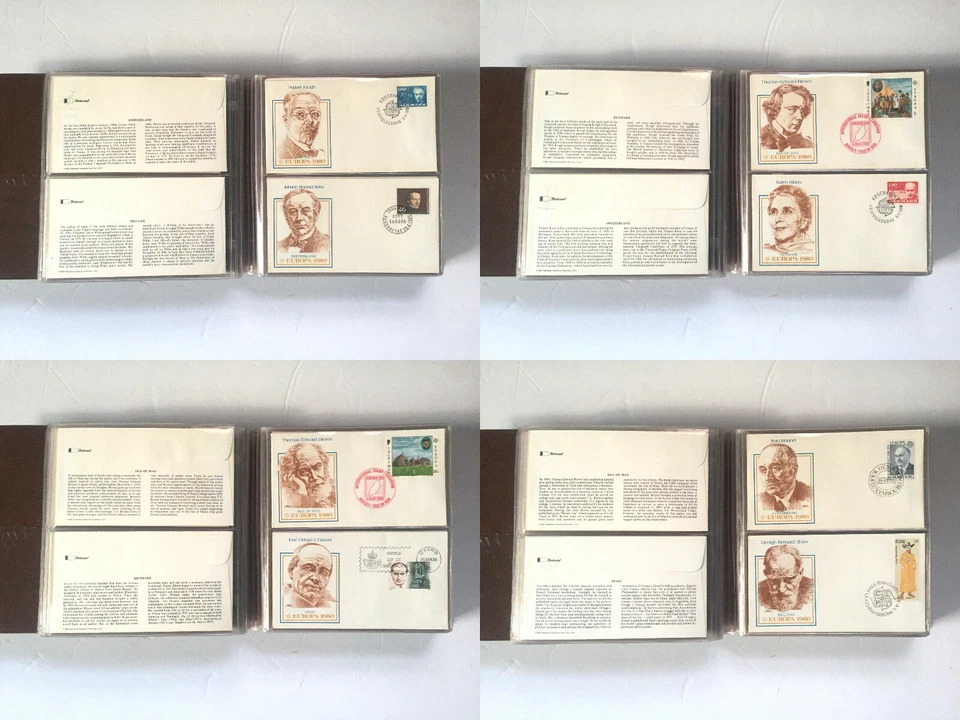 84 FIRST DAY COVERS STAMPS 1977-1981 IN EUROPA 1980 ALBUM w/ 39 US Presidents - Image 3 of 4