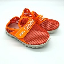 Mekalia Toddler Boys Girls Mesh Sneakers Water Shoes Orange Hook Loop 26 US 9