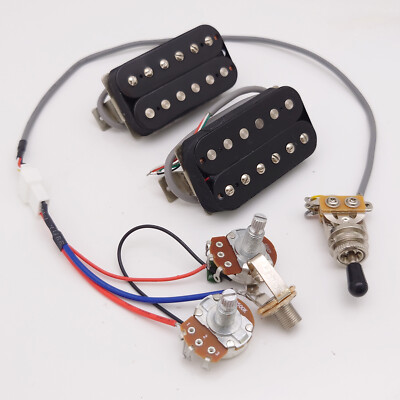 Alnico 5 Classic 57 Humbucker Pickup Set 50/50mm Bridge Neck 4C 1V1T for LP