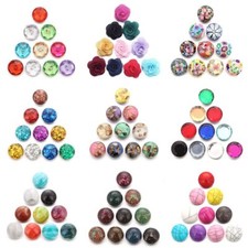 Flower Resin Snap Buttons Handmade Ginger Charm DIY Bracelet 18mm 20mm 10Pcs/Lot