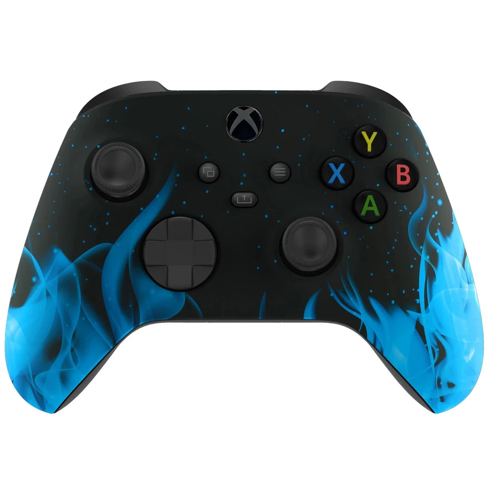 Blue Flames Silent Modz Smart Click Triggers Modded Controller for Xbox & PC - Image 2 of 2