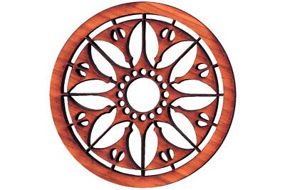 Folkcraft  Rosette, Flowering Sun, Padauk, 1 1/2'' Diameter
