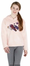BCBG Girls 2 Piece Set Plush Hoodie Legging Super Soft Pink-GraySZ 5-7 