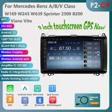 For Mercedes Benz Sprinter B200 9'' Android 13 Car Carplay Stereo Radio GPS RDS