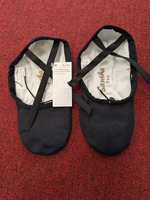 Sansha Pro1C Black Canvas Split Sole Ballet Slippers Men's New