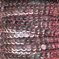 Sequin Trim ~ French Pink Metallic~ 8mm Cup Facet strung by the yard Made in USA