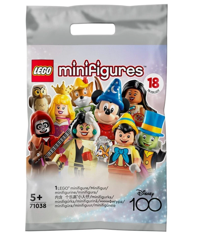 EM MÃOS! Minifiguras LEGO Disney 71038 CMF 100 anos Robin Hood Mickey 626 - Imagem 2 de 4