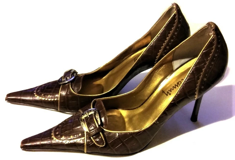 Zapatos de tacón gótico victoriano Steampunk vintage Luichiny Winklepickers 8,5 Foto 3 de 4