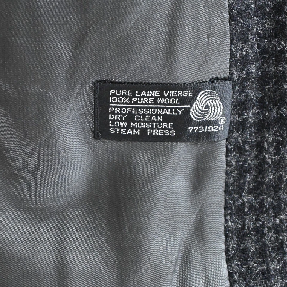 Blazer Abrigo Deportivo Chaqueta De Colección 39R 40R Negro Gris Pata de Gallo Tweed Para Hombres Foto 4 de 4