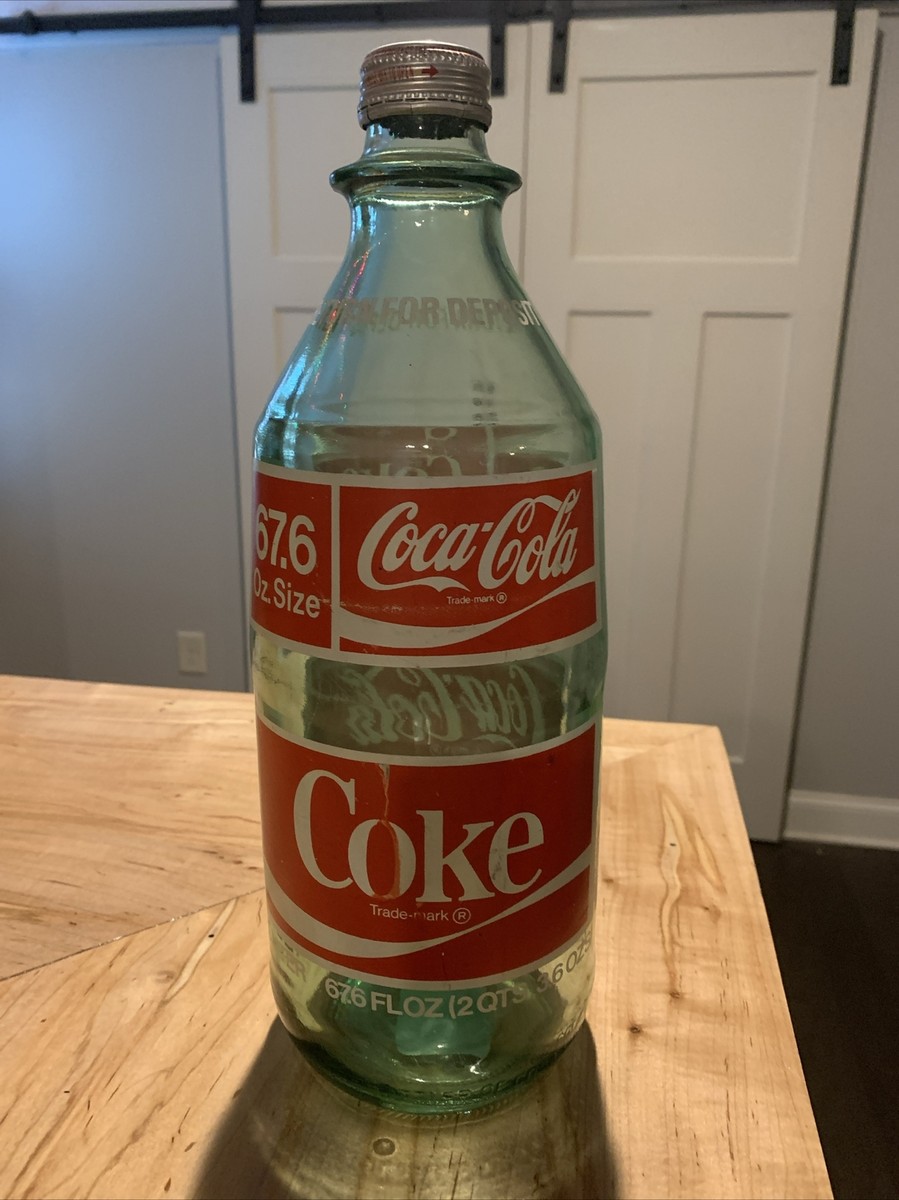 Coca-Cola ガラスボトル 64FL OZ Vintage Coca Cola Foam Label 64 Oz