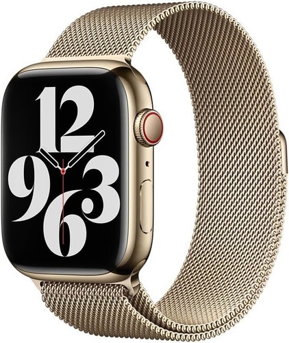 Apple 45mm WatchBand Stainless Steel - Gold Milanese Loop Genuine (ML763AM/A)™ - Picture 4 of 9
