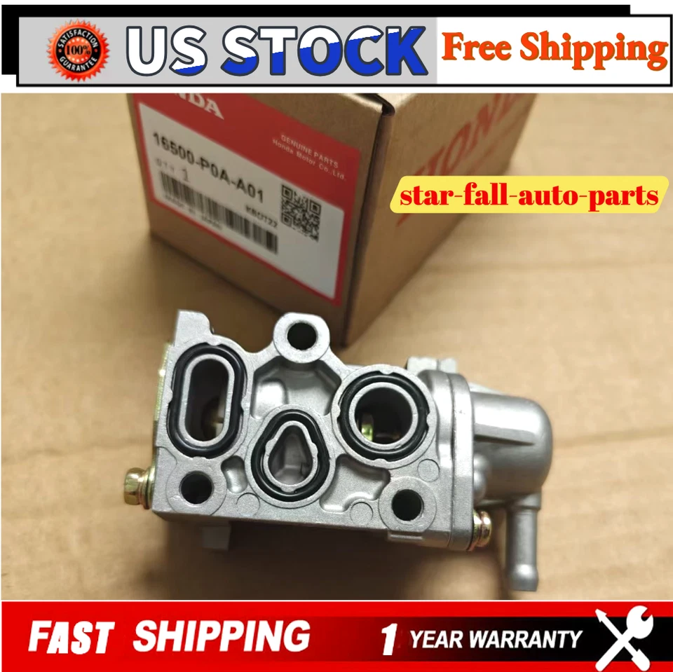 Solenoide de ralentí rápido 16500-P0A-A01 OEM NUEVO para Honda Prelude 1997-2001 Foto 3 de 4