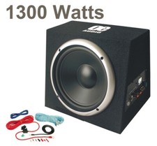 12" 1300W Car Truck Loaded Boom Subwoofer Bass box Active Amplified system New