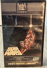 STAR WARS Video Rental Library VHS 1st Edition Tape Matching No.s Tested Clean
