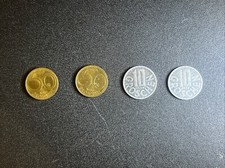 Austria Republik Osterreich 10 & 50 Groschen Coins, Lot Of 4