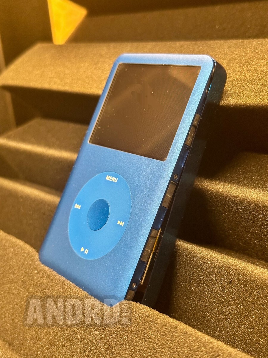 Bluetooth内蔵 ipod classic 512GB/3000mAh Custom 512GB Taptic Mod All Blue iPod Classic 7th Gen