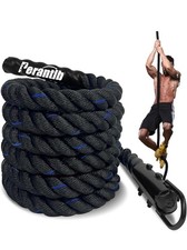 100 Polyester Climbing Rope with Hooks - Heavy Duty 1000LBS Load Capacity 25ft