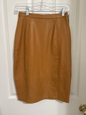Vintage Genuine Leather Skirt