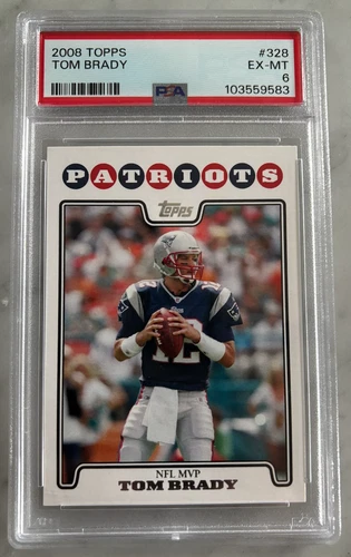 2008 Topps #328 Tom Brady PSA 6