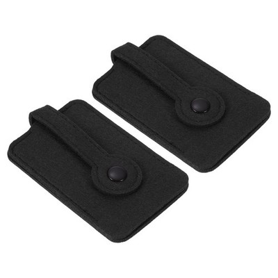 Pull-out Key Case, Felt Car Key Organize with Drawstring for Key, Black 2pcs