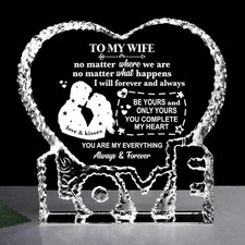 Gifts for Wife, I Love You Gifts for Her, to My Wife Crystal Keepsake Gift from