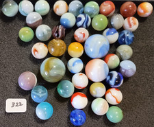 Lot of 40 Mix of Makers Glass Marbles  lot 322 